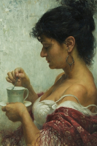 Scott Powers woman drinking tea
